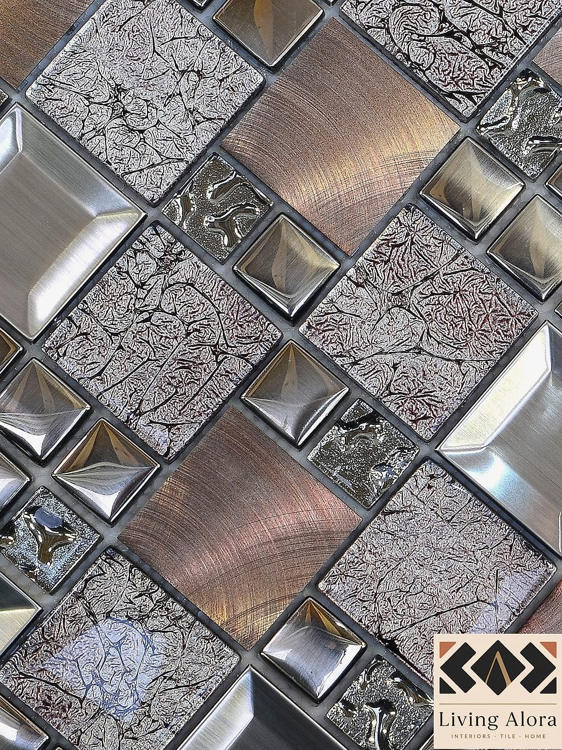 Aged Metal Tile with a Vintage Patina