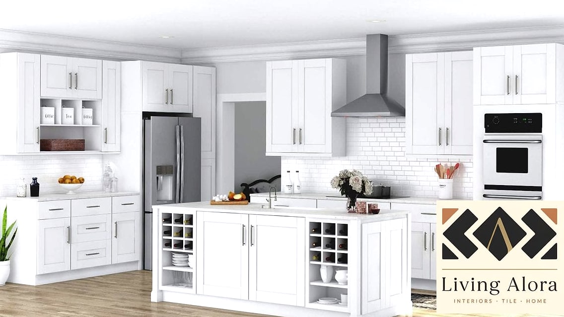 22 White Kitchen Ideas That Work in Any Size Home 2 All-White Shaker Cabinets