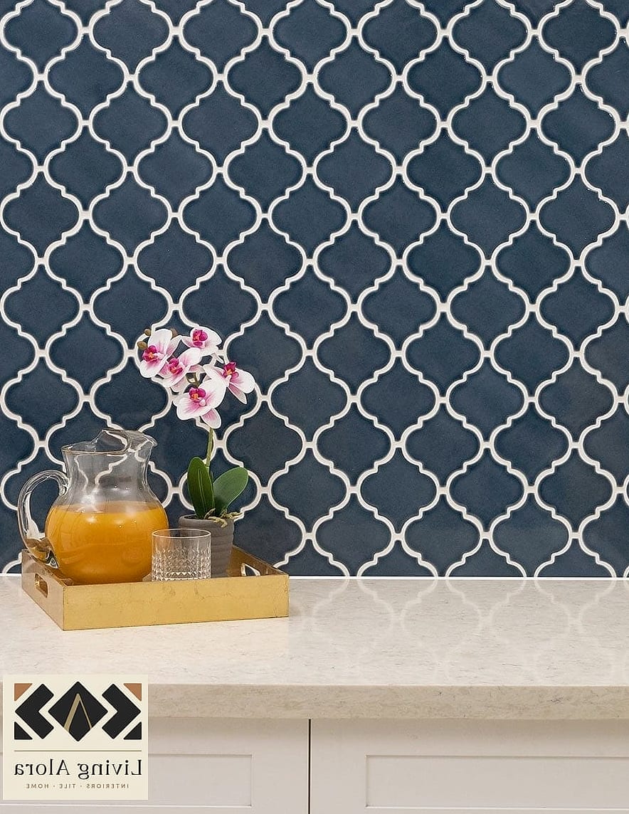 23 Arabesque Tile Ideas to Inspire Your Next Renovation 17 Arabesque Tile Accent Wall Behind a Bed