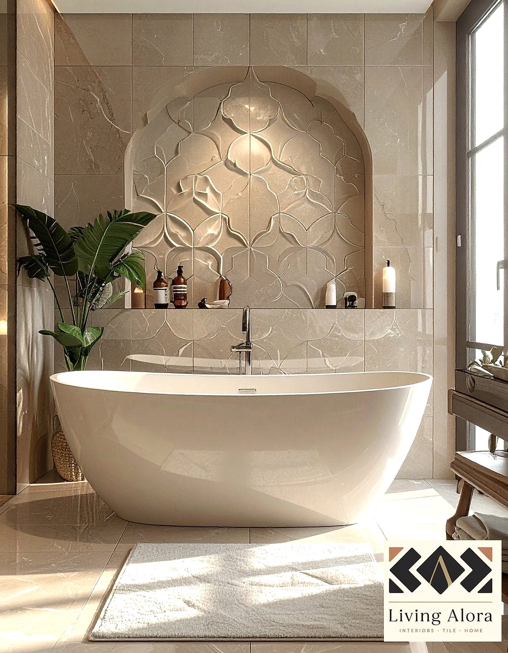 23 Arabesque Tile Ideas to Inspire Your Next Renovation 22 Arabesque Tile Bathtub Surround
