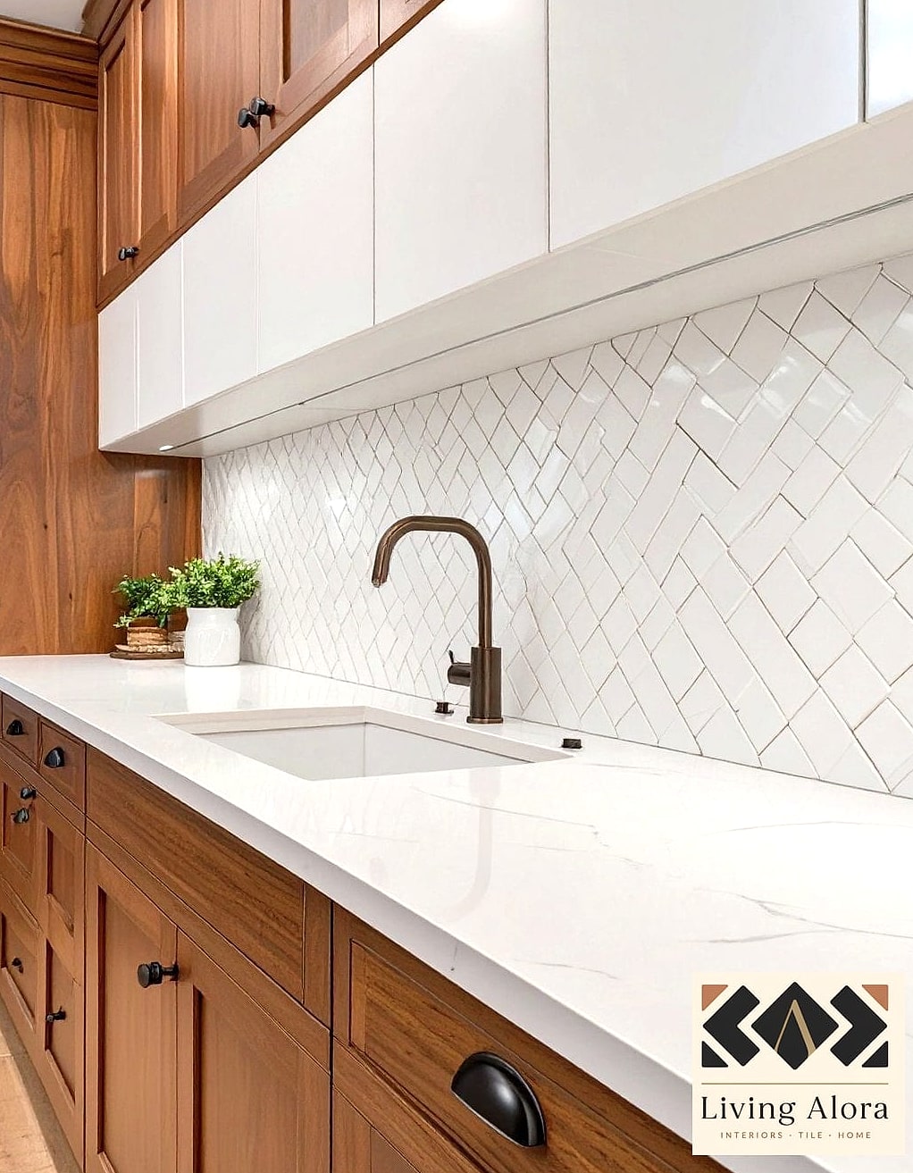 15 Neutral Backsplash Ideas We Can't Stop Pinning 11 Basketweave Pattern in Soft Gray