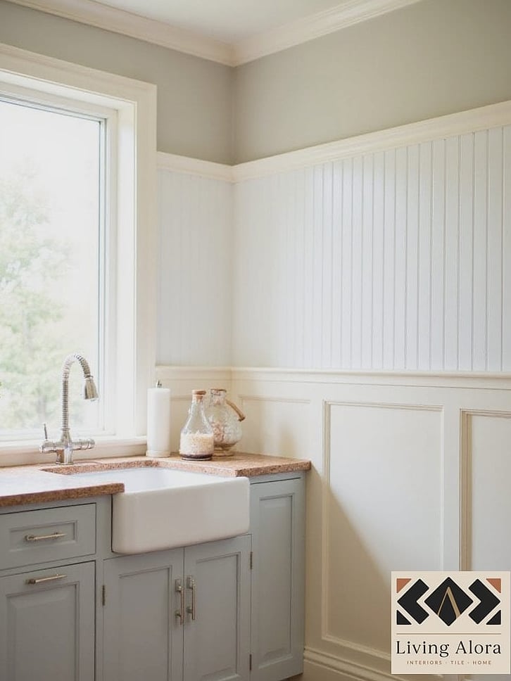 Beadboard Wainscoting That Wraps Around the Room