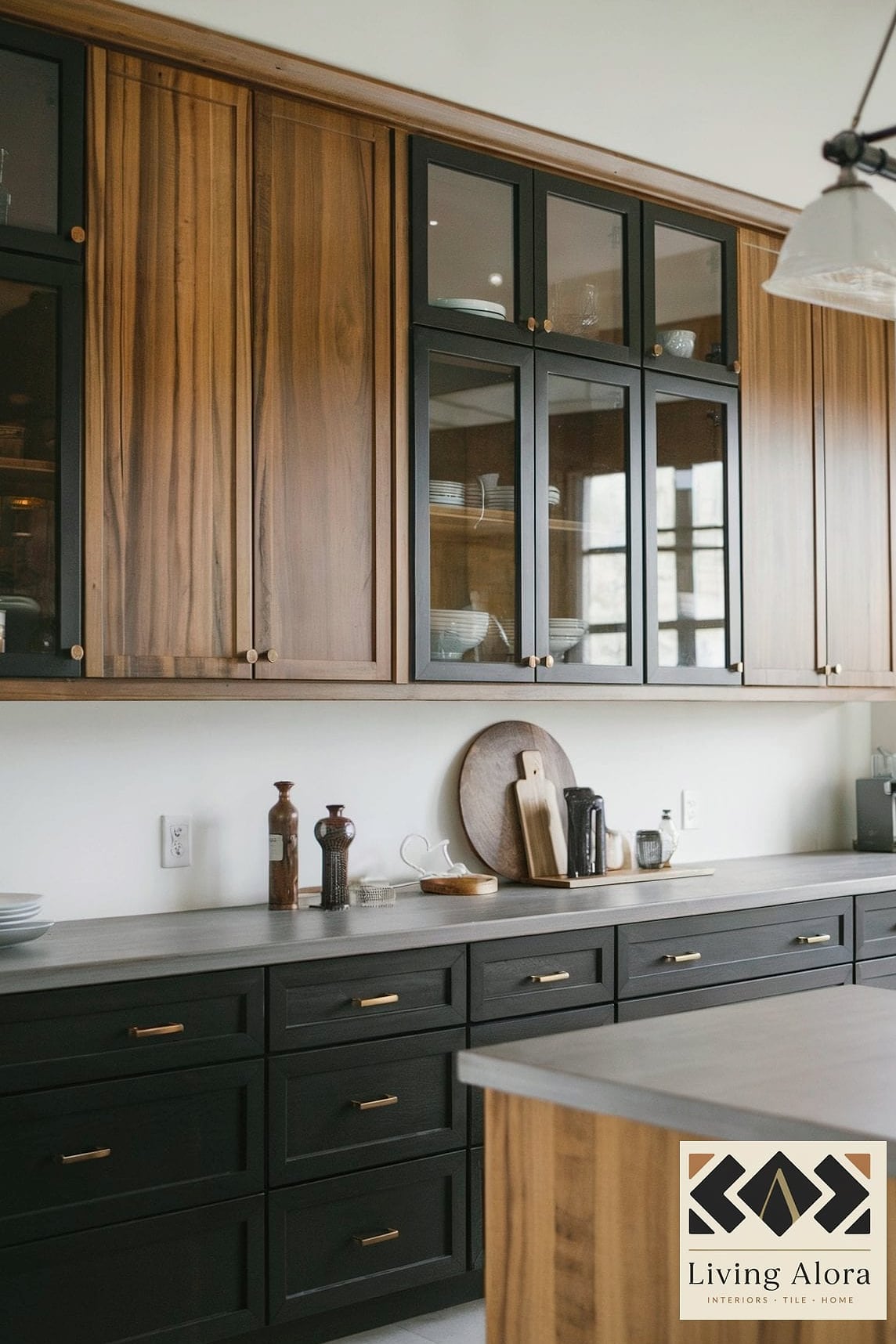 18 Black Cabinets Ideas for Every Home Style and Budget 4 Black Cabinets with Warm Wood Accents