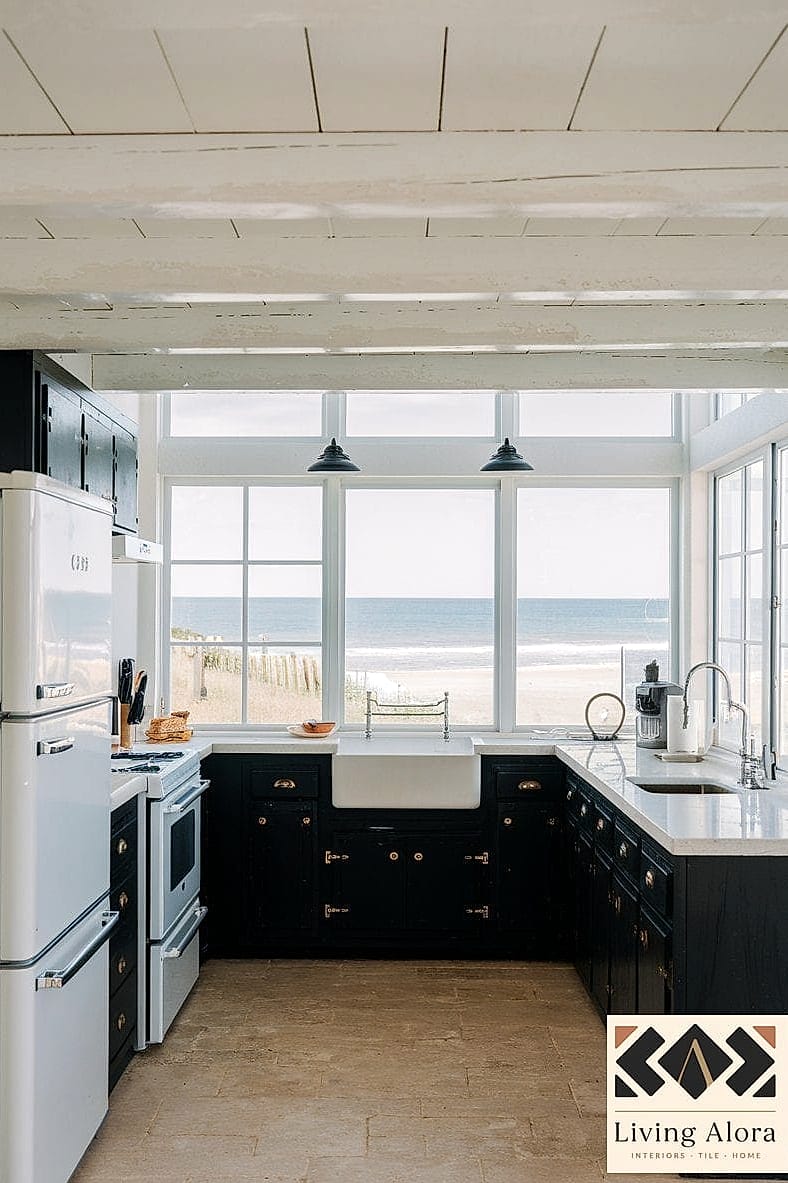 18 Black Cabinets Ideas for Every Home Style and Budget 16 Black Cabinets in a Coastal or Beachy Kitchen