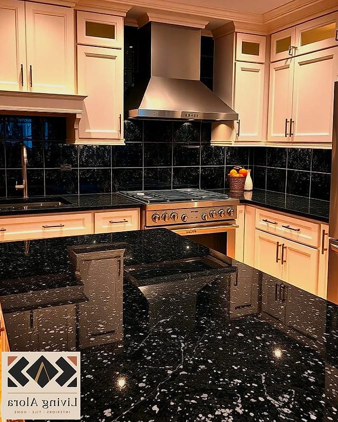 Black Granite with Subtle Flecks