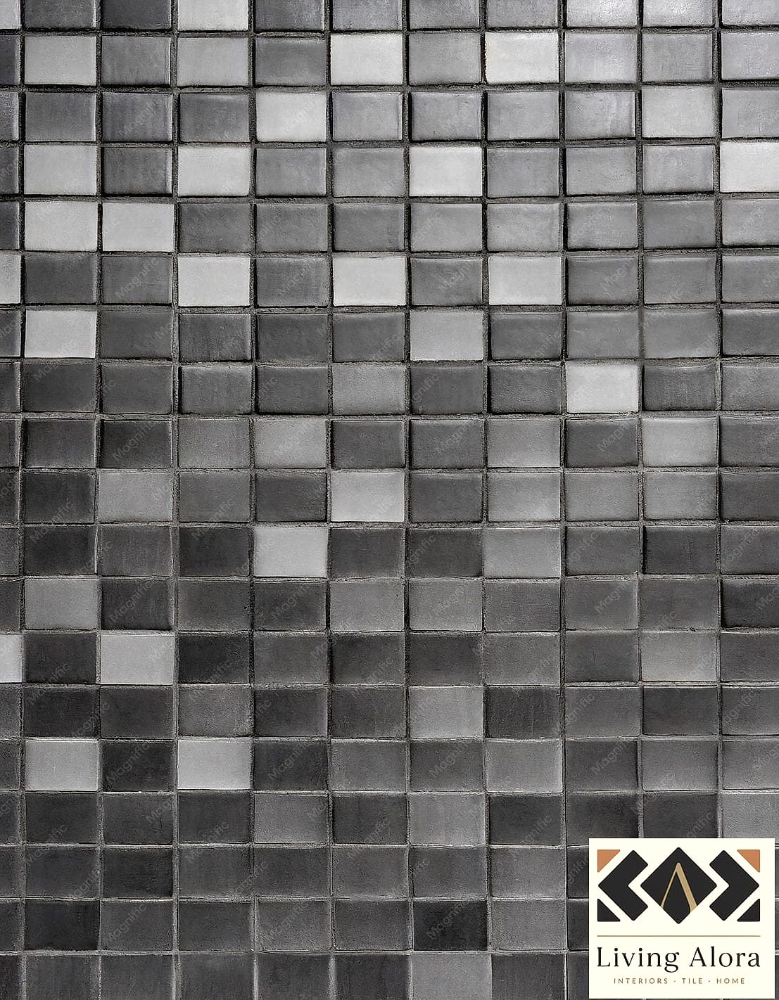 Black and Gray Mosaic Blend for a Softer Look