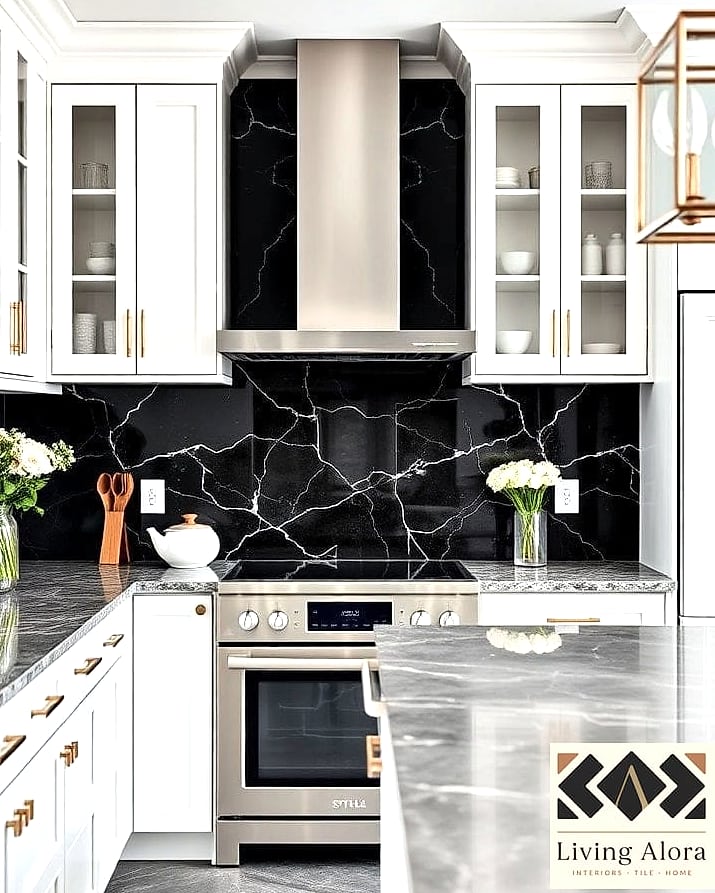 Black Marble Backsplash