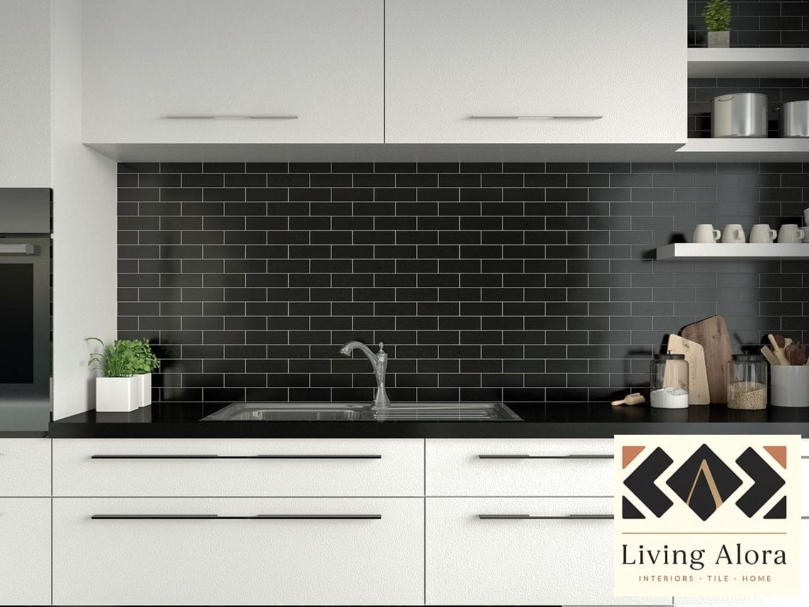 Black Subway Tile for a Moody Twist