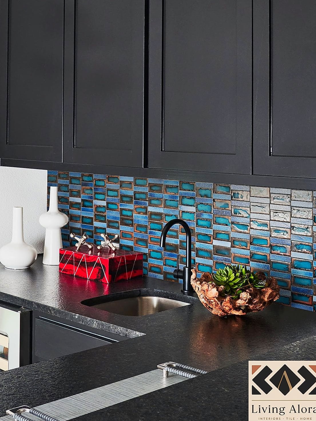 25 Backsplash for Granite Countertops Ideas That Will Change How You See Your Home 18 Black Tile for High Contrast