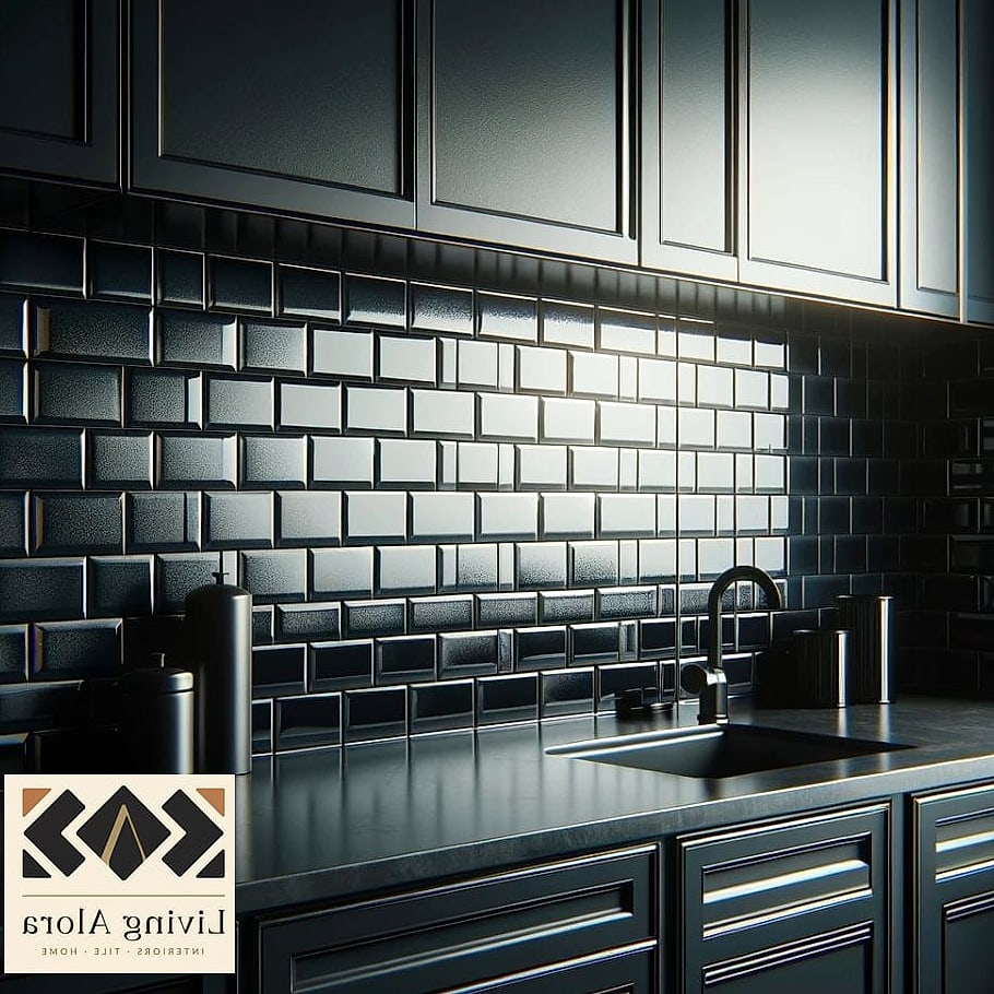 Black Tile for a Monochrome Statement