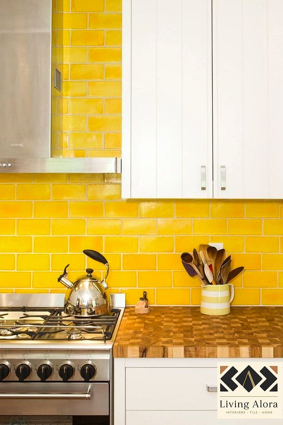 13 Backsplash for Yellow Kitchen Ideas That Maximize Style and Function 10 Black Tile for Bold Contrast