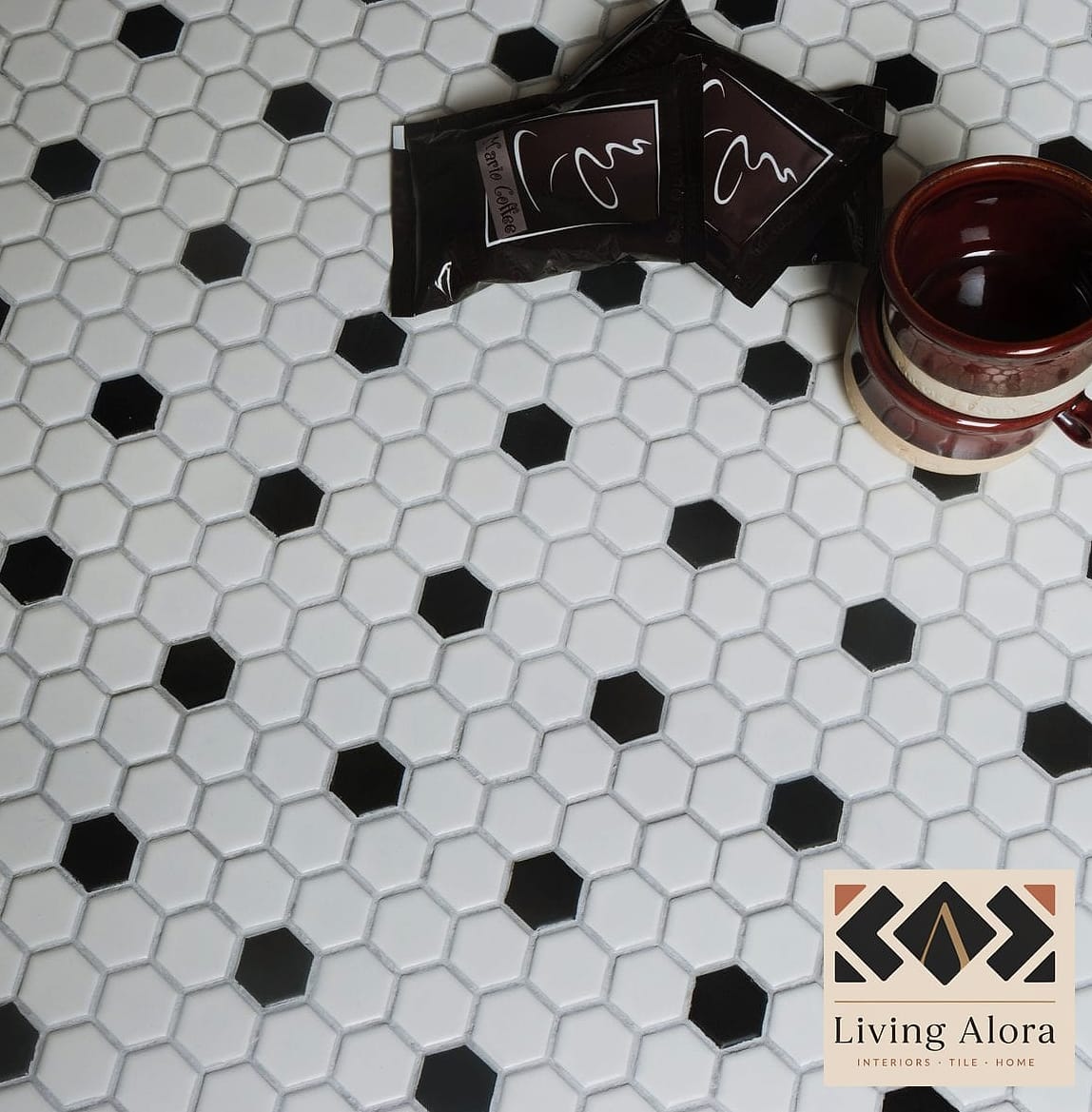 Black and White Hex Pattern