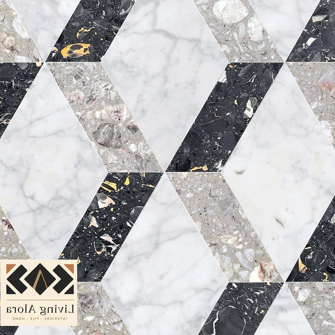 Black and White Harlequin Pattern