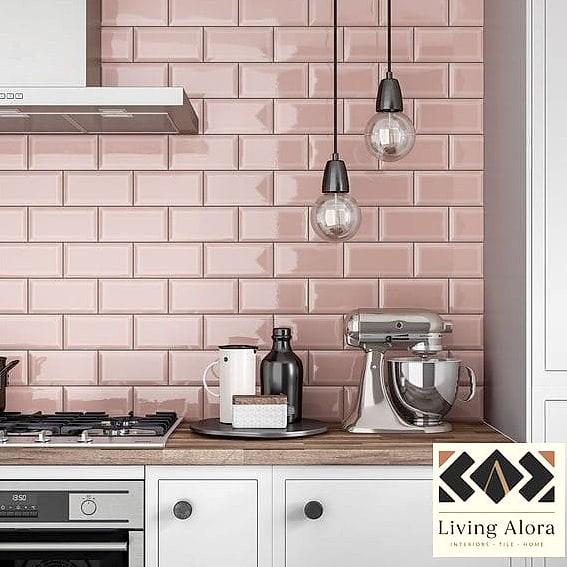 22 Glossy Subway Tile Ideas That Will Transform Your Space 6 Blush Pink Bathroom Tile