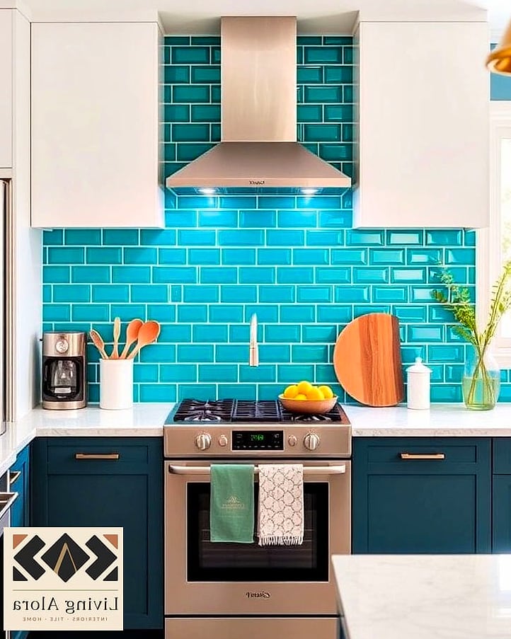 16 Backsplash for Small Kitchen Ideas That Prove This Trend Is Here to Stay 5 Bold Color as a Statement Wall