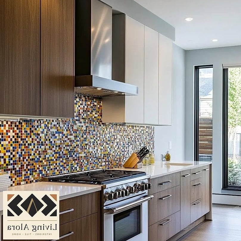 16 Contemporary Backsplash Ideas We Can't Stop Pinning 6 Bold Color-Block Tile