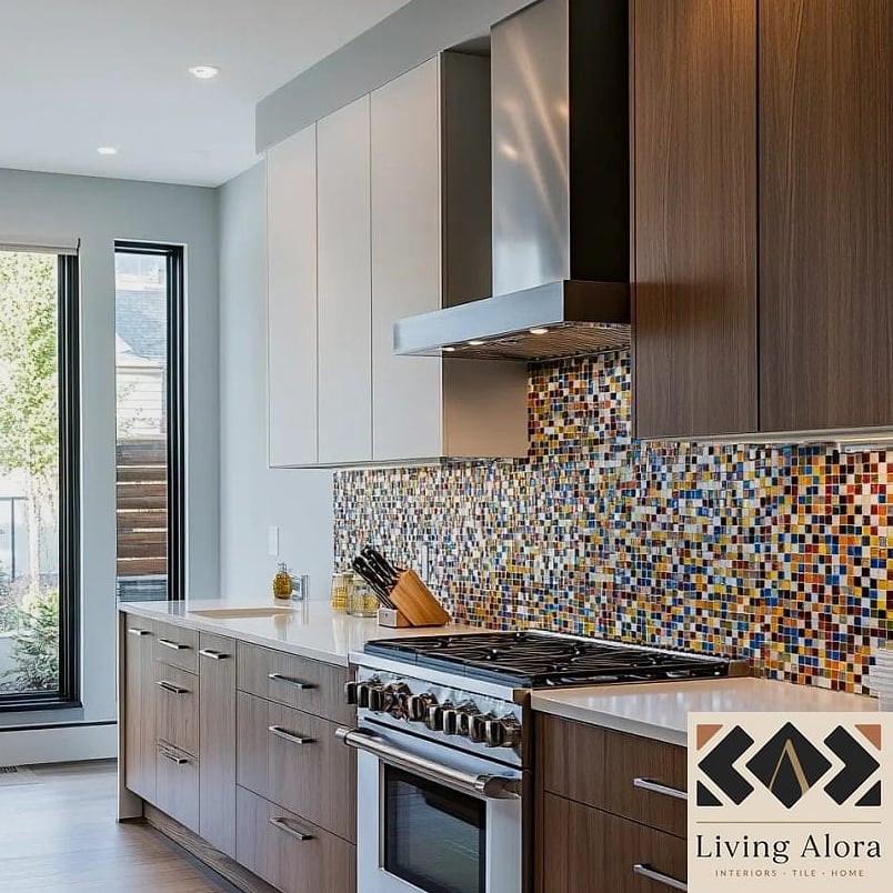 16 Modern Backsplash Ideas That Work in Any Size Home 5 Bold Colored Ceramic Tile