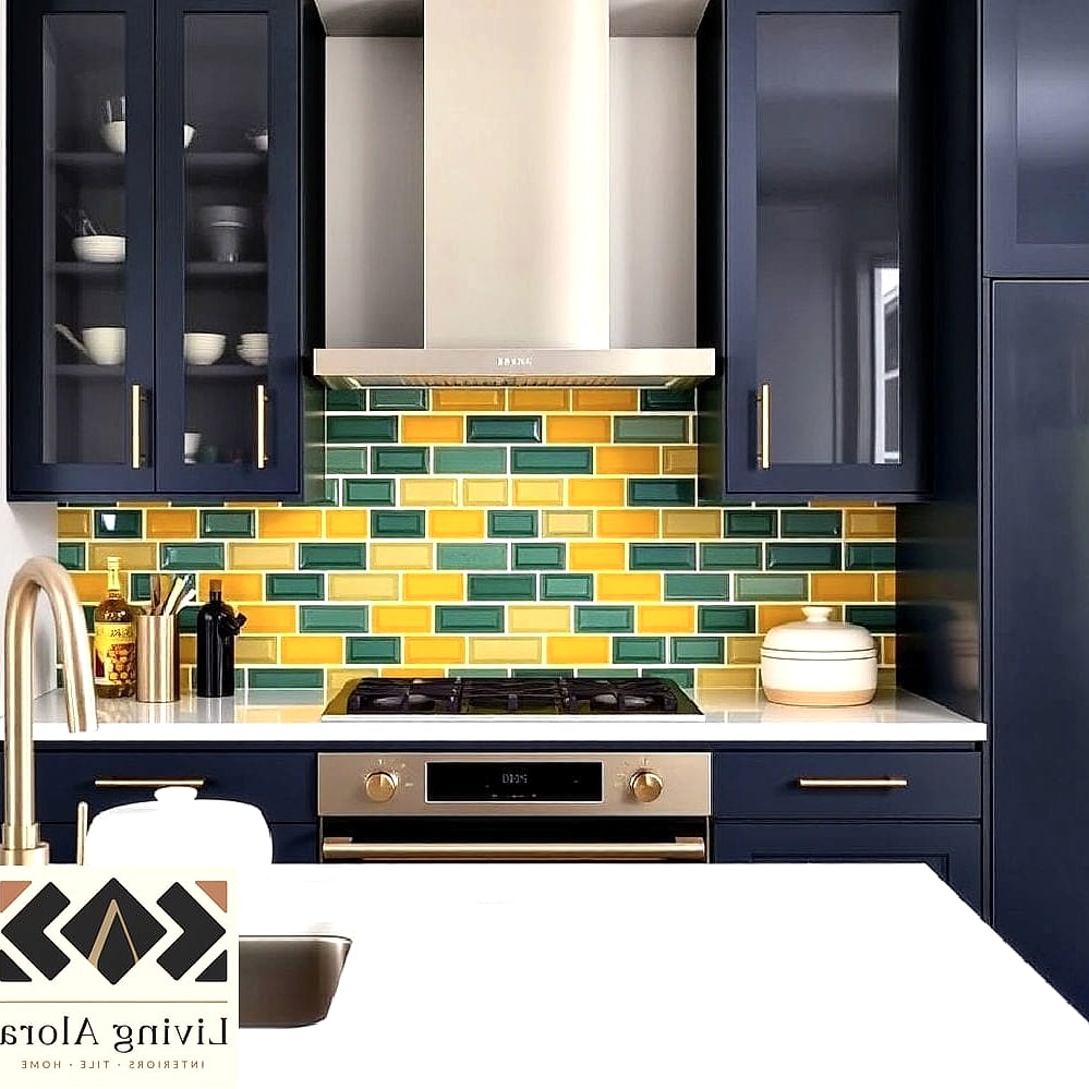 10 Kitchen Backsplash Ideas That Look Expensive But Aren't 6 Bold Colored Tile as a Focal Point