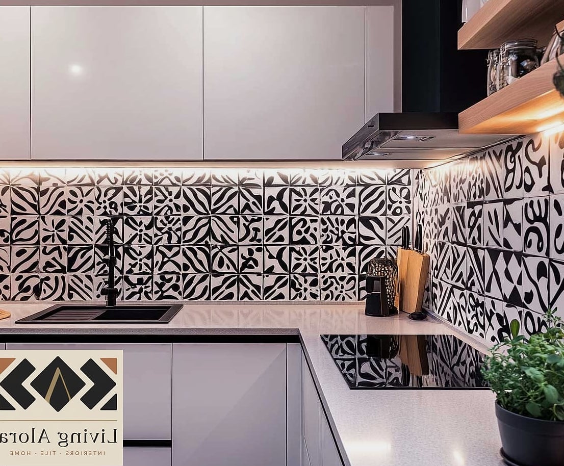 30 Backsplash for Modern Cabinets Ideas to Inspire Your Next Renovation 30 Bold Graphic Patterned Tile