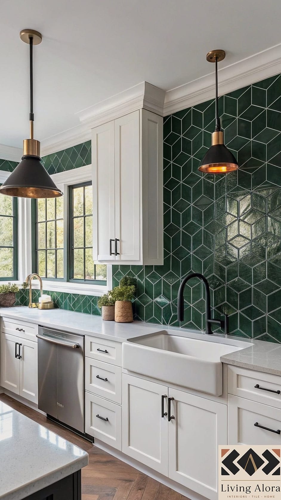 20 Backsplash Tile Ideas We Can't Stop Pinning 5 Bold Green Ceramic Tile