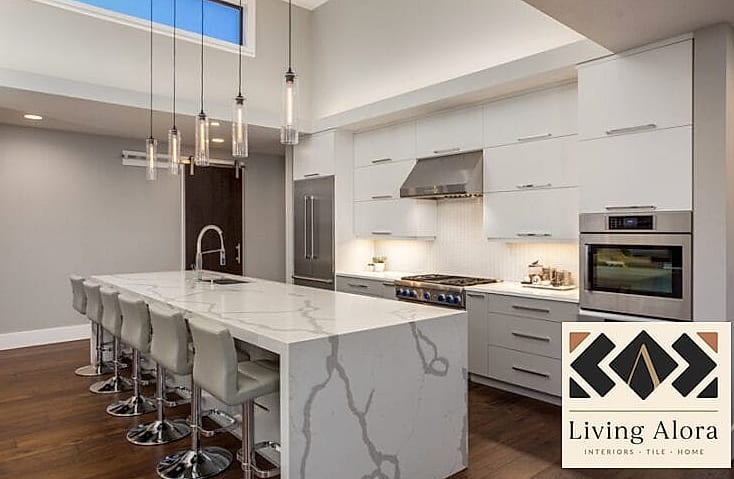 30 White Quartz Backsplash Ideas for Every Home Style and Budget 10 Book-Matched Quartz Slabs