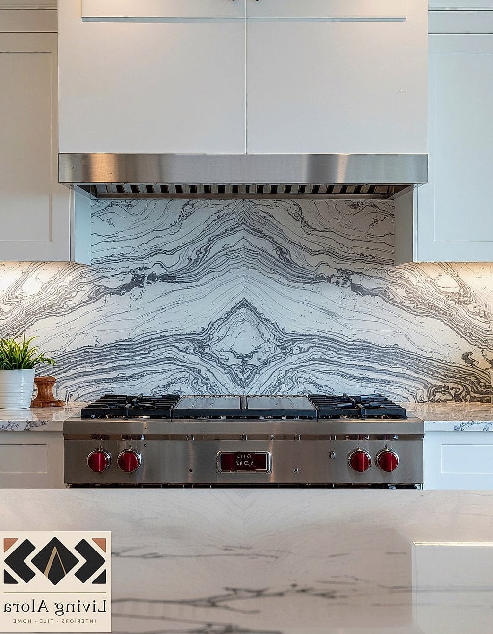 Bookmatched Marble Slabs