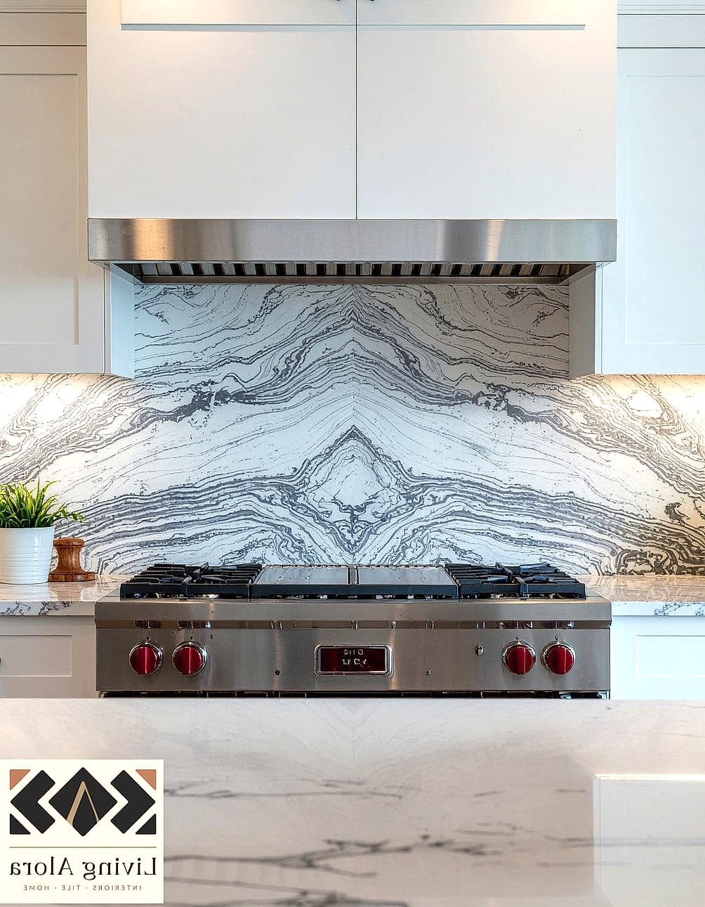 30 Stone Backsplash Ideas That Will Transform Your Space 17 Bookmatched Marble Slabs