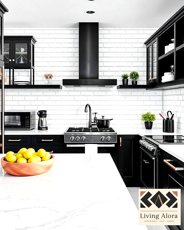 18 White Brick Backsplash Ideas You Haven't Seen Before 7 Brick with Black Mortar Instead of White