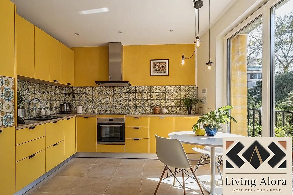 23 Backsplash Ideas for White Cabinets Ideas That Will Transform Your Space 12 Bright Yellow Tile Accent