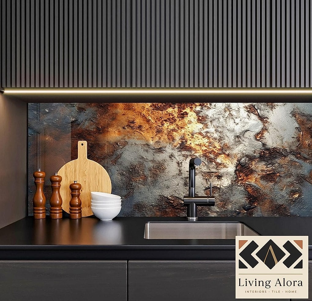 25 Colorful Glass Backsplash Ideas That Maximize Style and Function 25 Bronze Glass Tile for a Warm Modern Look