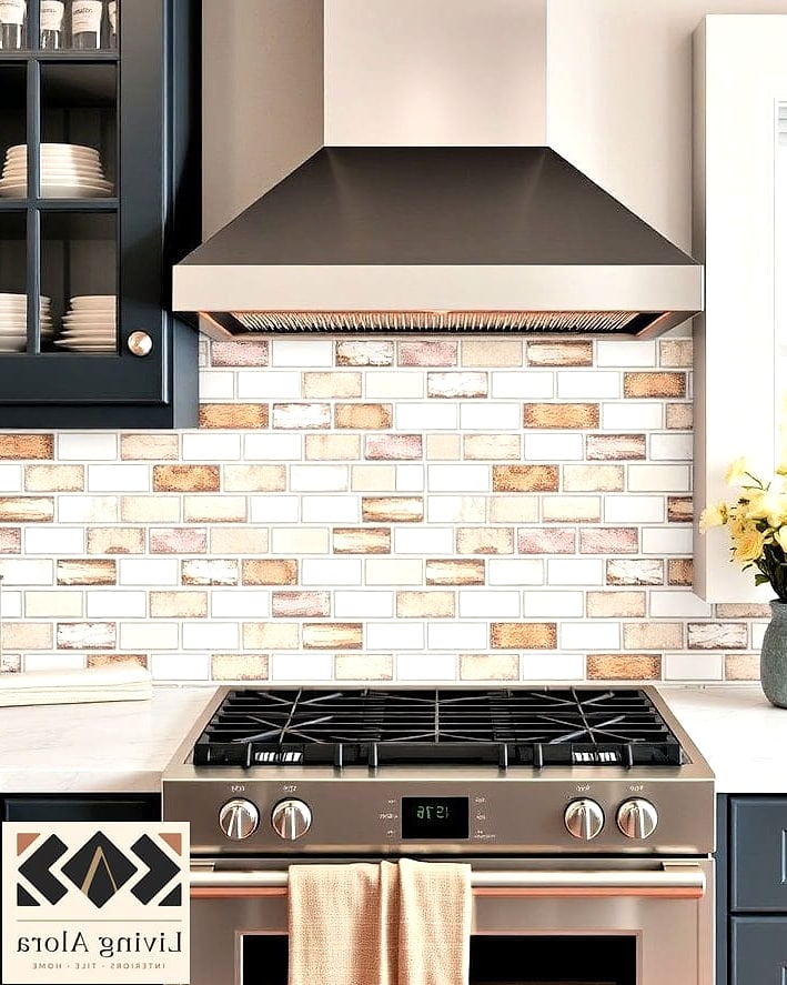 21 Stove Backsplash Ideas Perfect for Any Budget 6 Budget-Friendly Peel-and-Stick Tile