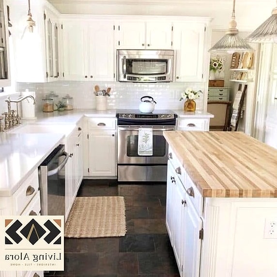 16 White Kitchen Ideas Perfect for Any Budget 14 Butcher Block Countertops