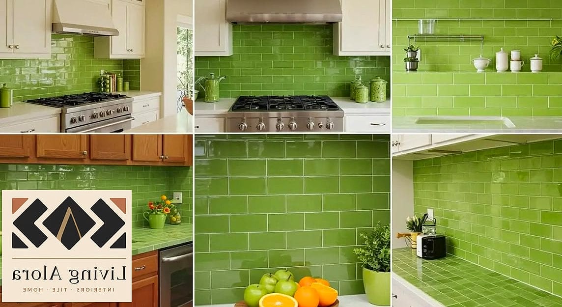 Chartreuse Green Mosaic Backsplash