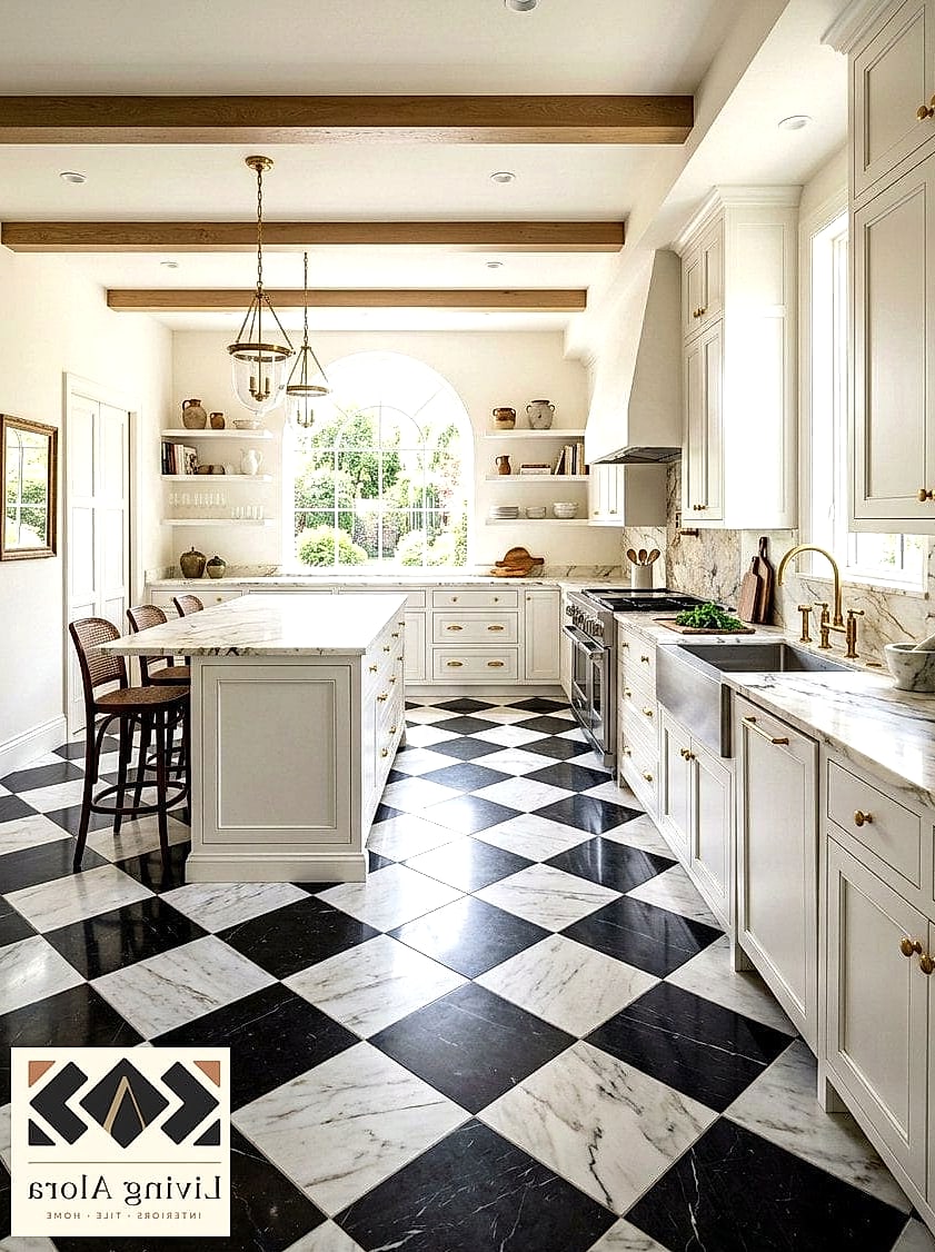 Checkerboard or Herringbone Flooring