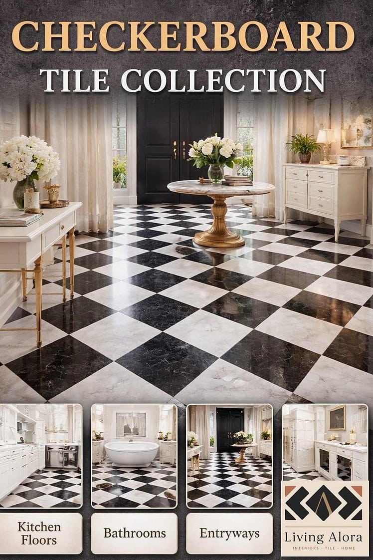 17 Modern Mosaic Tile Ideas That Work in Any Size Home 13 Checkerboard Mosaic Floor