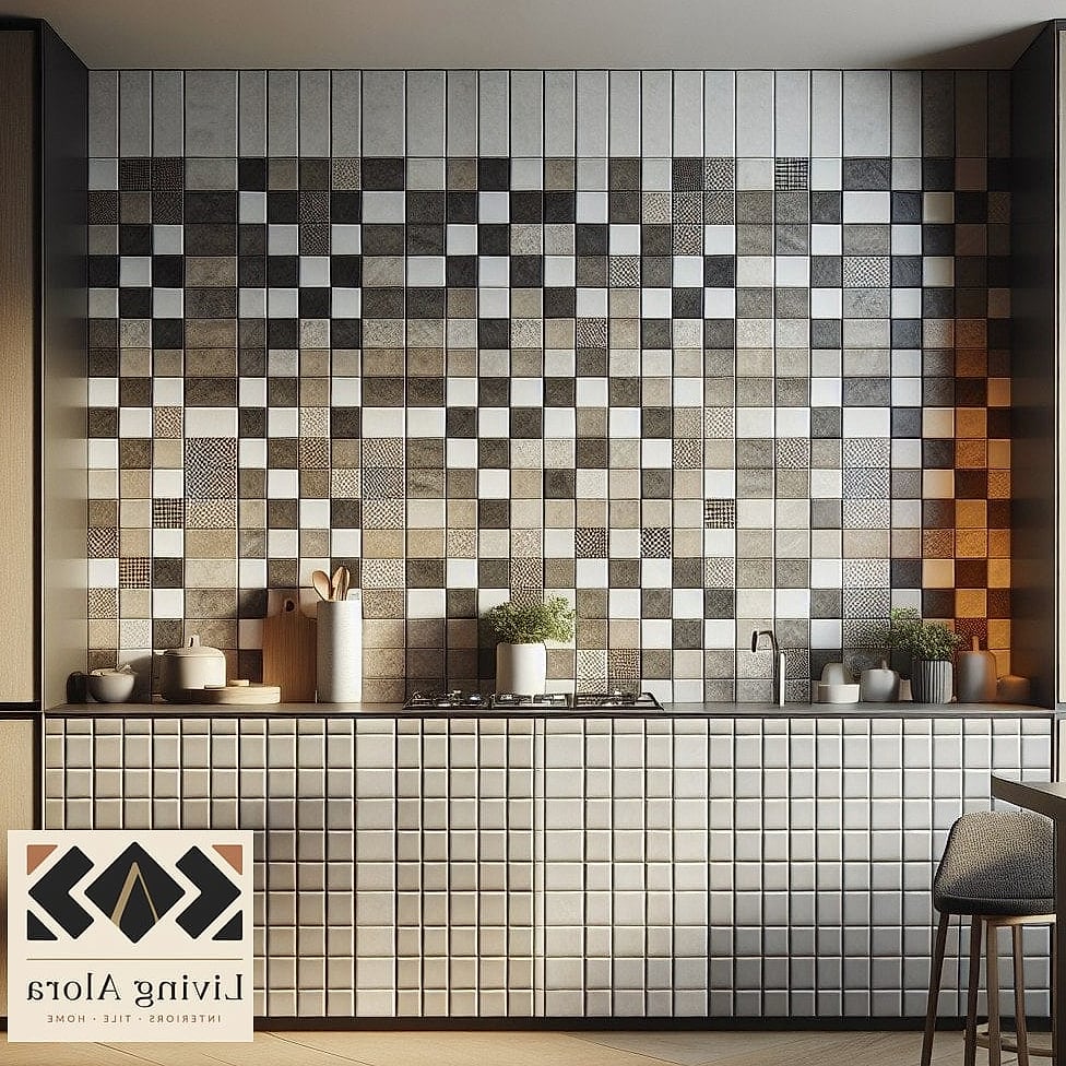 20 Modern Backsplash Ideas That Maximize Style and Function 12 Checkerboard Tile Pattern