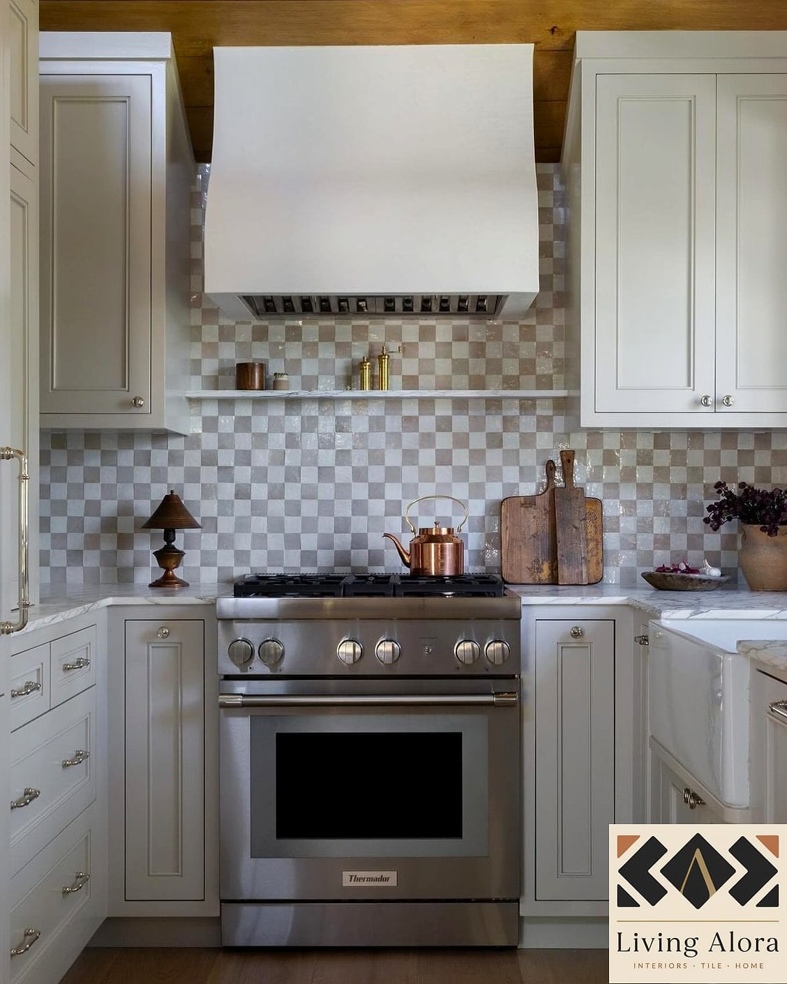 23 Kitchen Backsplash Ideas That Maximize Style and Function 15 Checkerboard Tile Floor-to-Wall Continuity