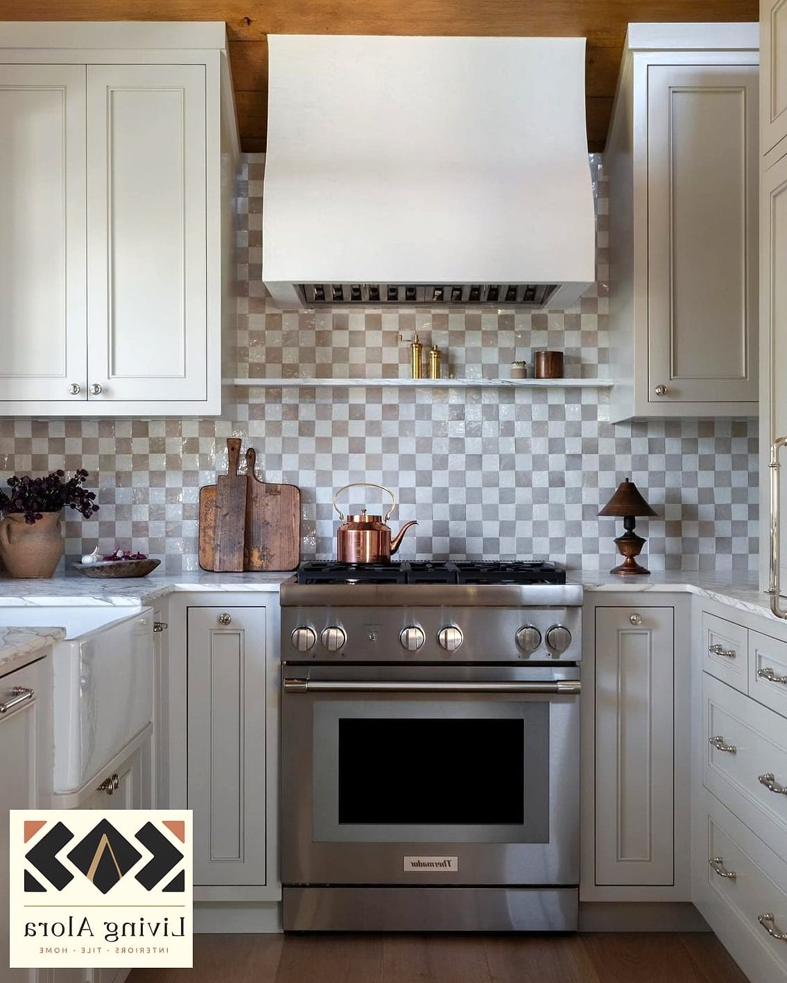 16 Backsplash for White Cabinets Ideas That Look Expensive But Aren't 10 Checkerboard Tile in Black and White