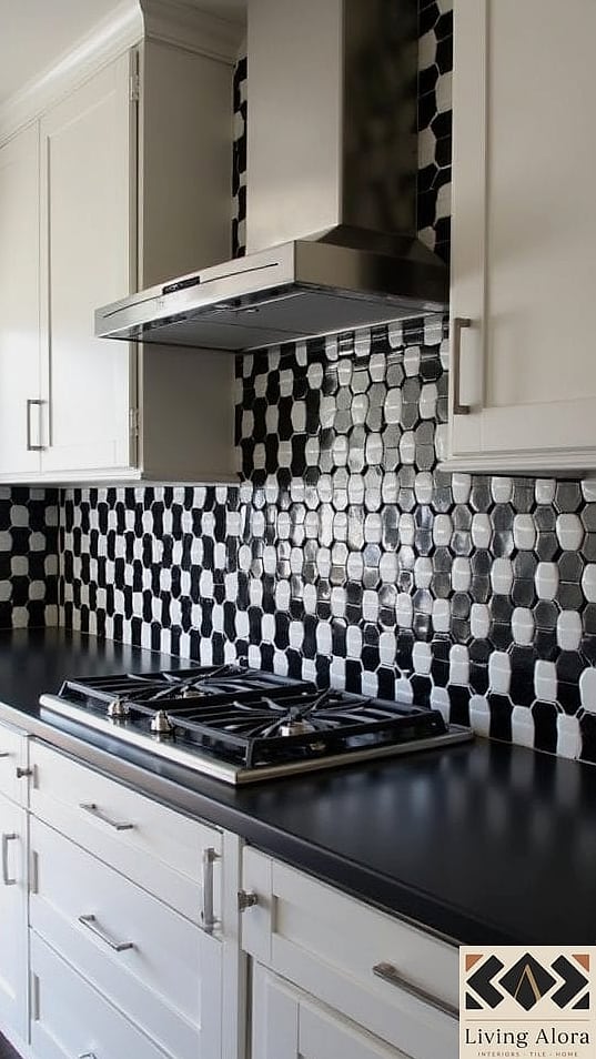 20 Backsplash Tile Ideas We Can't Stop Pinning 7 Checkerboard Tile in Black and White