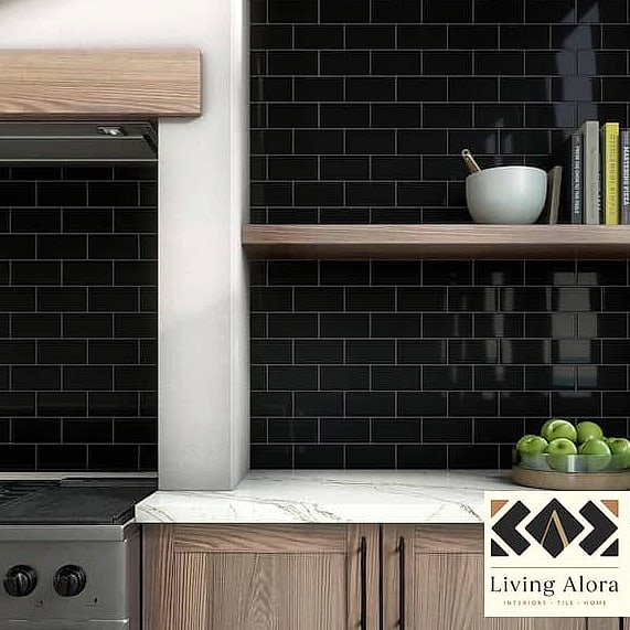 23 Black Subway Backsplash Ideas That Work in Any Size Home 1 Classic 3x6 Black Subway Tile with White Grout