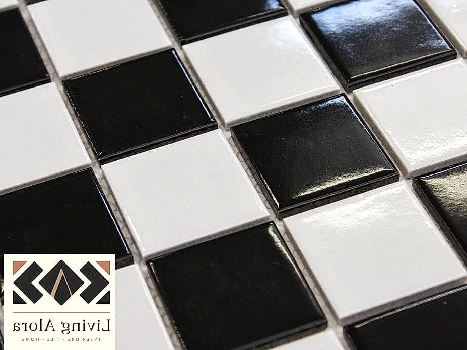 25 Square Mosaic Tile Ideas Perfect for Any Budget 2 Classic Black and White Checkerboard