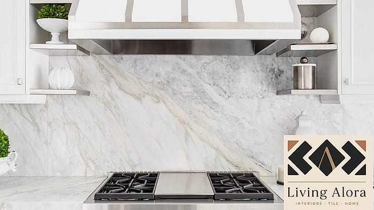 Classic Carrara Slab Backsplash