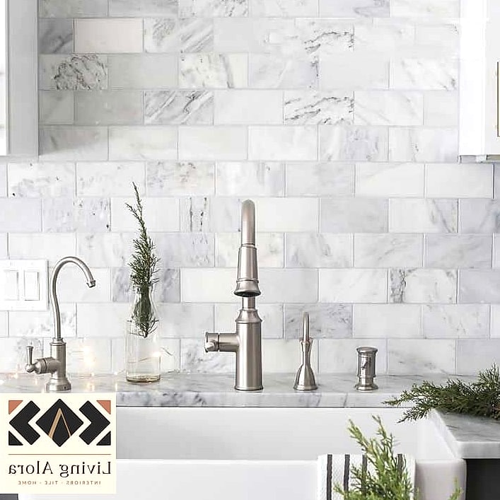 Classic Carrara Marble Subway Tile