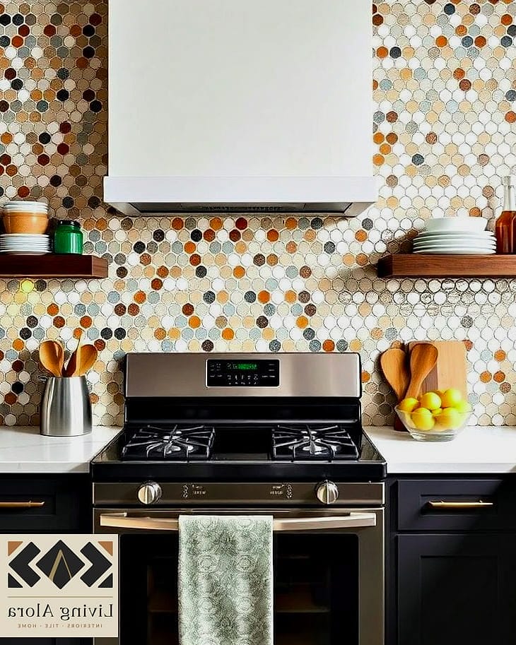 Classic Penny Round Mosaic for a Retro-Meets-Modern Look