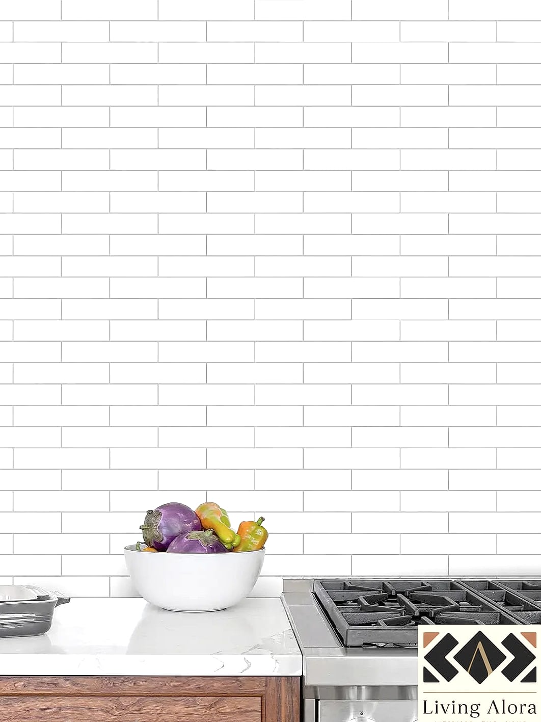 Classic White Mini Subway Mosaic