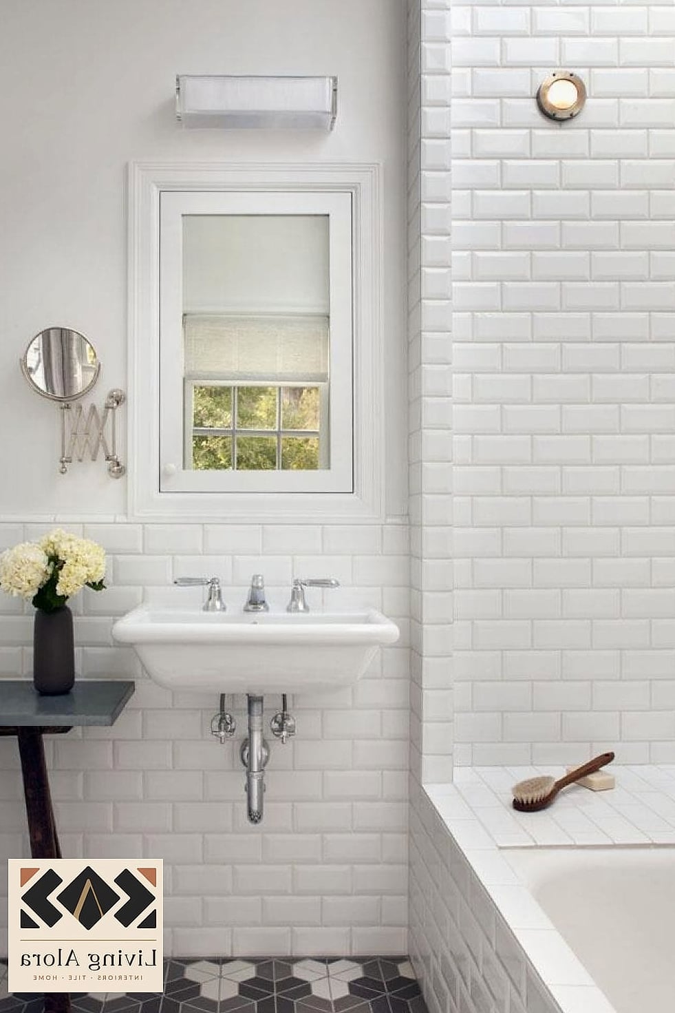 14 Backsplash for Small Bathroom Ideas Worth Bookmarking Before You Renovate 2 Classic White Subway Tile
