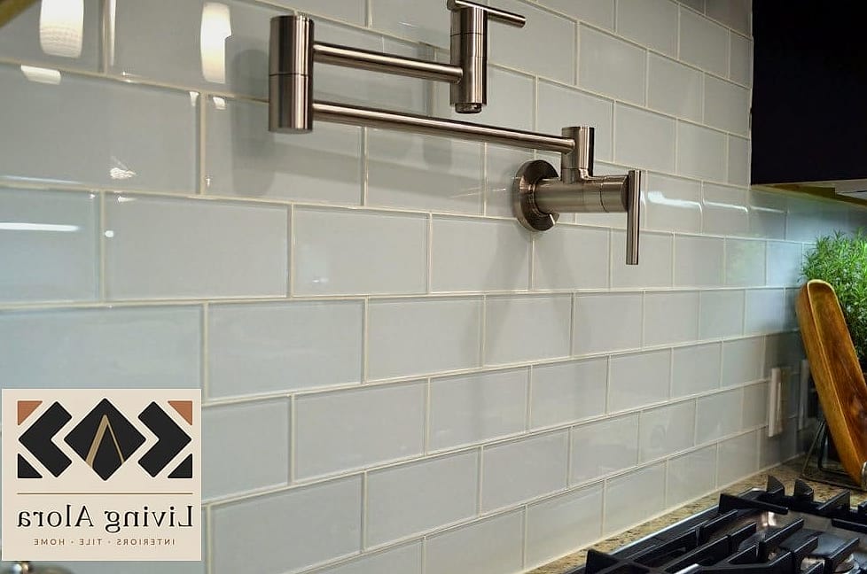 13 Glass Subway Tile Ideas We Can't Stop Pinning 2 Classic White Glass Subway Tile in a Kitchen Backsplash