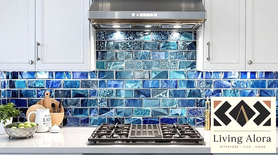 25 Colorful Glass Backsplash Ideas That Maximize Style and Function 2 Cobalt Blue Glass Subway Tile