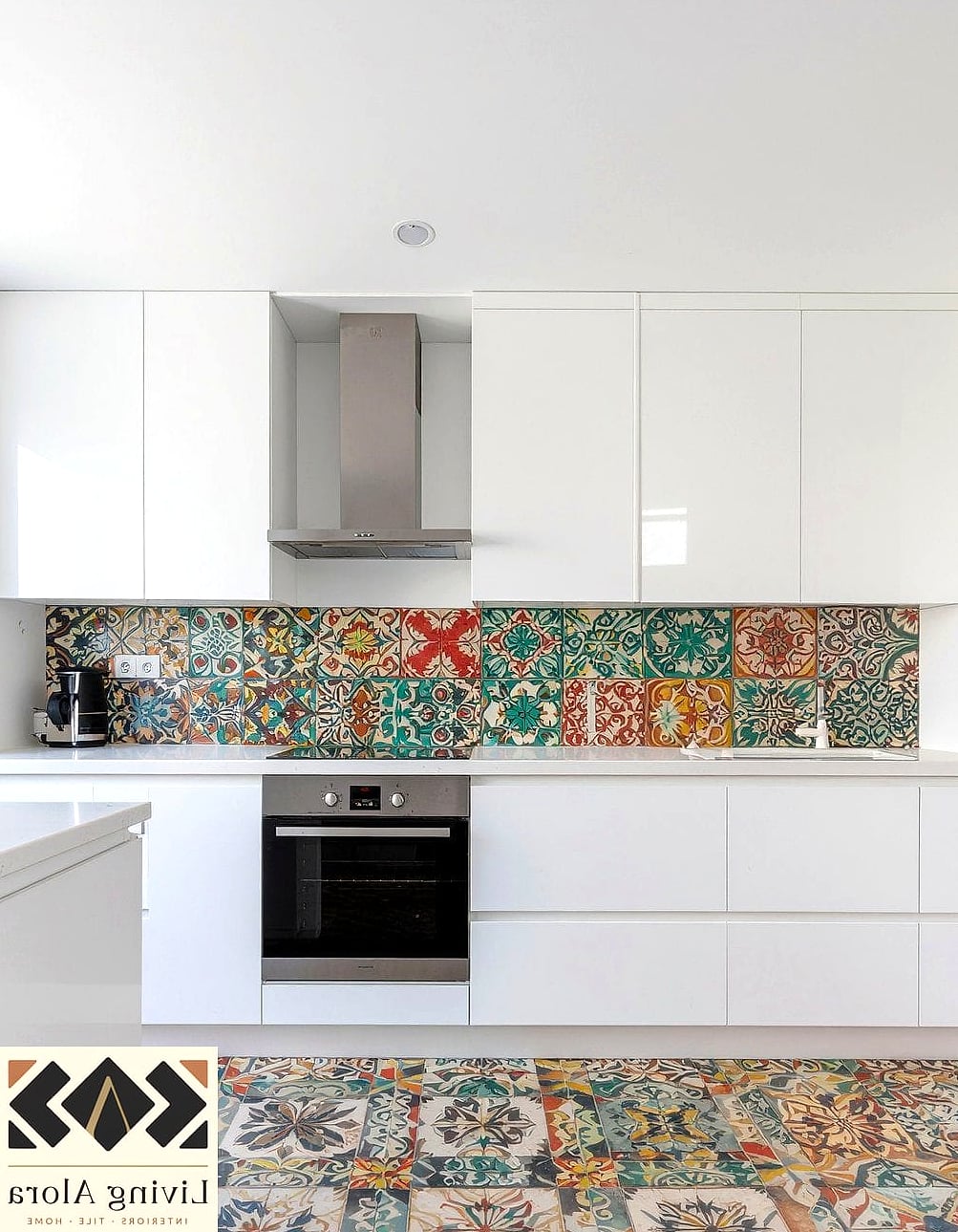 22 Modern Backsplash Ideas Perfect for Any Budget 20 Colorful Encaustic Cement Tile