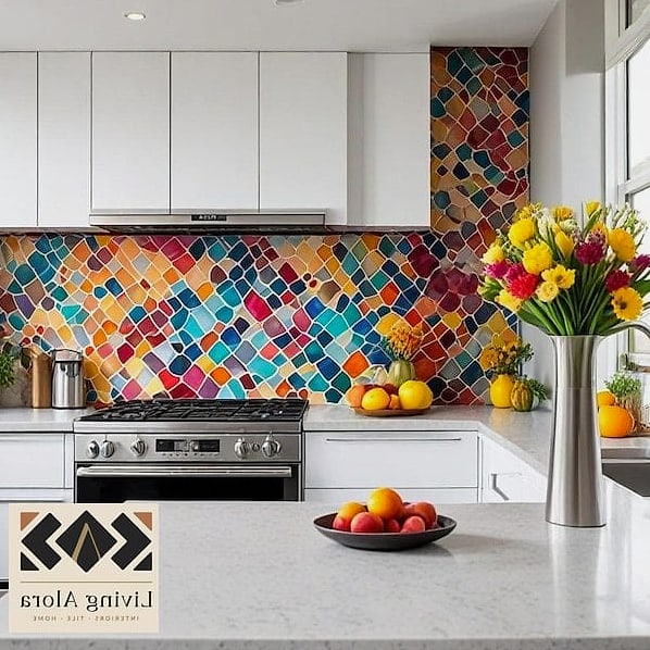 10 Kitchen Backsplash Ideas Trending on Pinterest This Year 6 Colorful Mosaic Accents